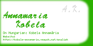 annamaria kobela business card