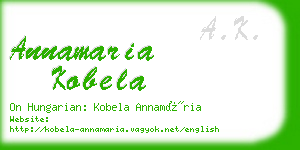 annamaria kobela business card